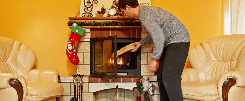 Rusted Metal Fireplace Restoration in Hutto, Texas